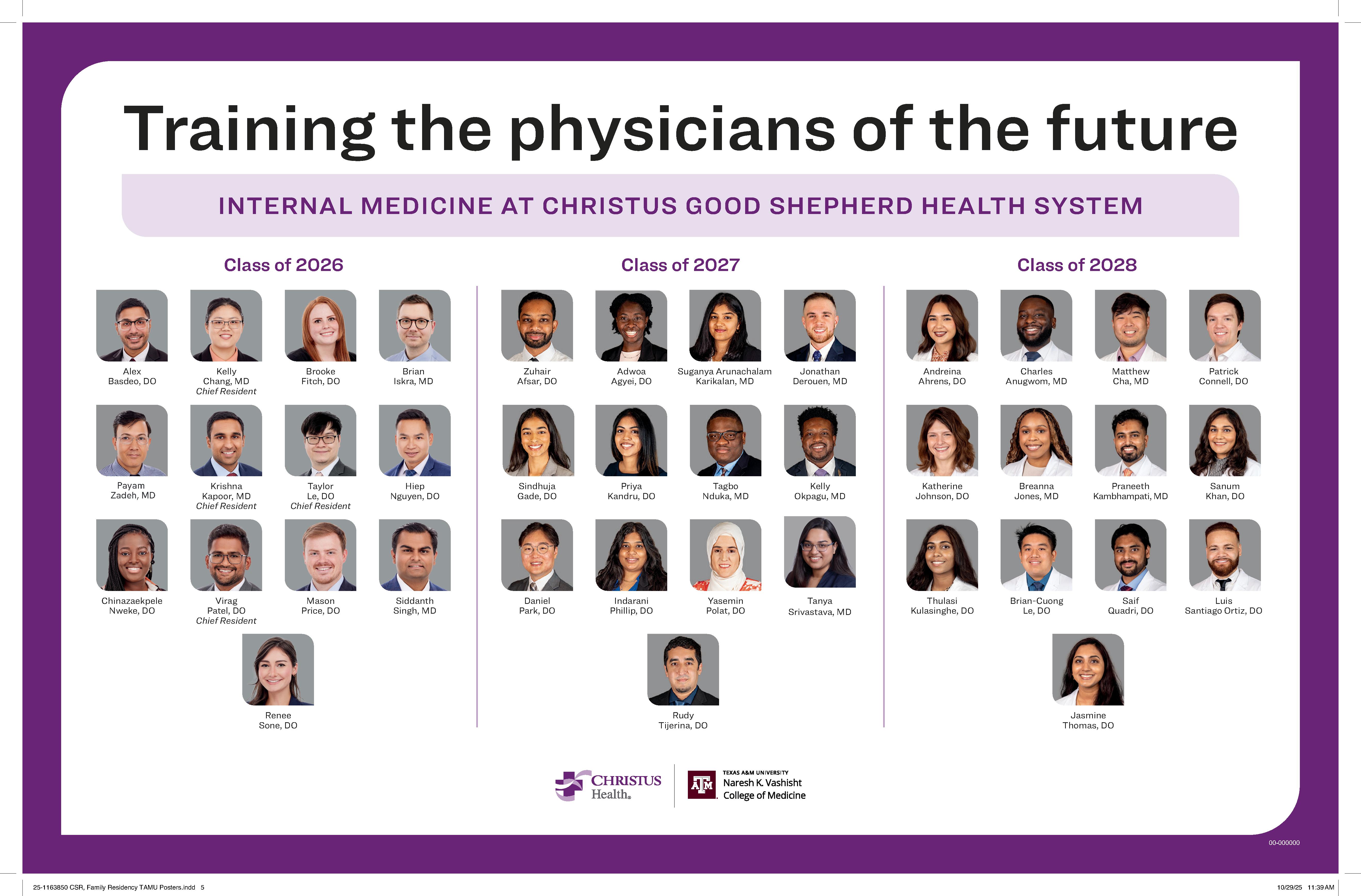 2025-2026 Good Shepherd Internal Medicine Residents